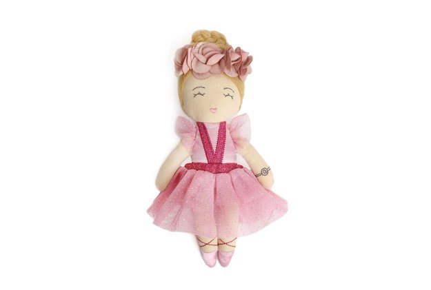 Svoora medžiaginė lėlė balerina, 20 cm