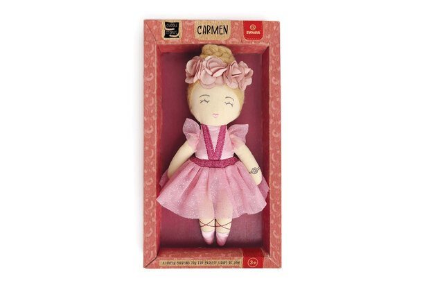 Svoora medžiaginė lėlė balerina, 20 cm 1