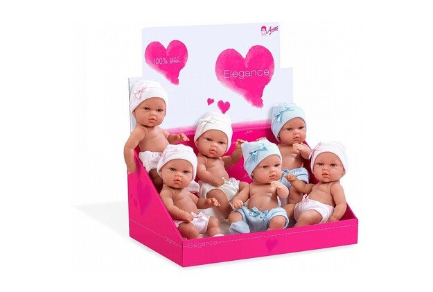 ARIAS Lėlytės kūdikėliai su kepurėlėmis, 33 cm