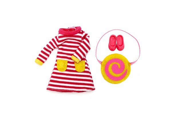 Lottie aksesuarų rinkinys - Avietinis aprangos komplektas