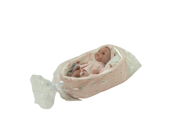 Arias lėlė kūdikėlis su rožine nešykle, 26 cm 3