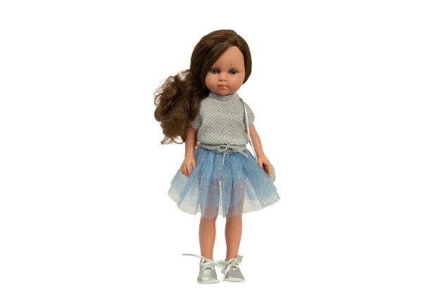 Arias lėlė mergaitė Carlota mėlynu sijonėliu, 36 cm