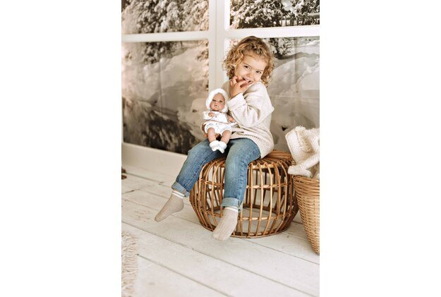 Arias lėlė kūdikėlis su pilka kepuryte, 30 cm 3