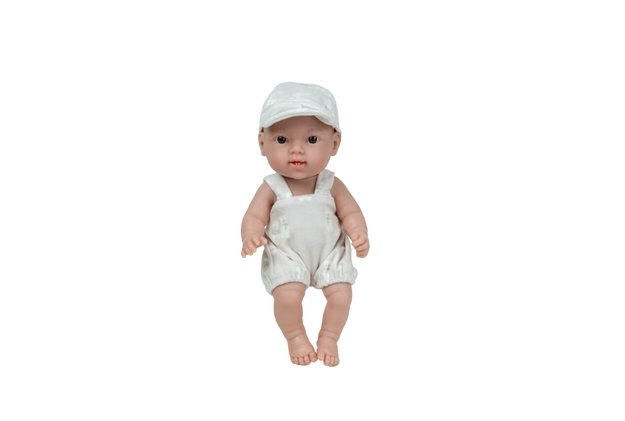 Arias lėlė kūdikėlis su smėlinės spalvos nešykle, 26 cm 4