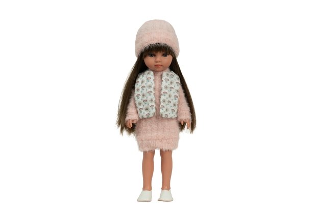 Arias lėlė mergaitė Carlota pūkuota suknele, 36 cm