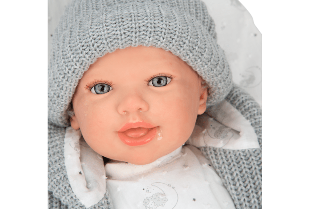 Arias Reborn kūdikėlis su pilkais rūbeliais, Daniela, 45 cm 3