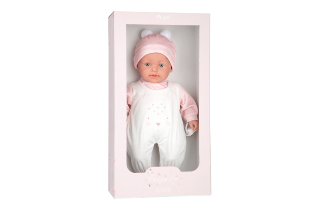 Arias kūdikėlis su garsu, rožiniais rūbeliais, 42 cm 4
