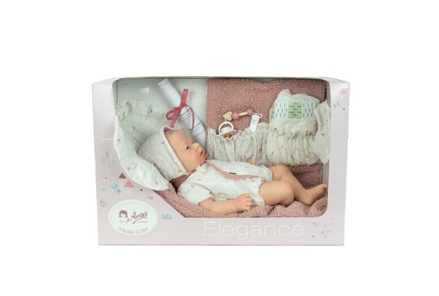 Arias silikoninė Reborn lėlė kūdikėlis, mergaitė 40 cm 6