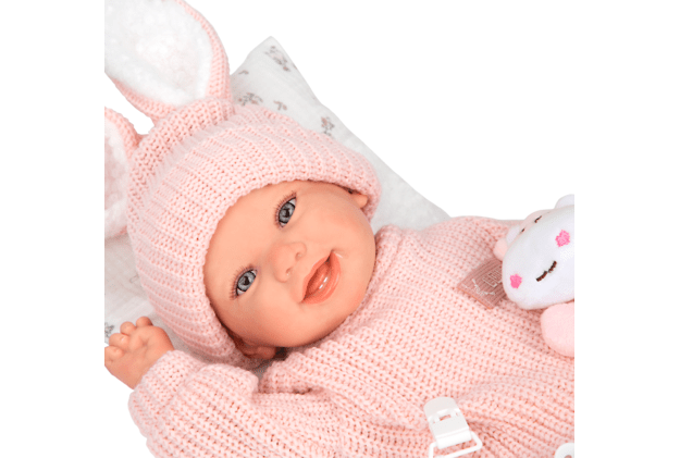 Arias Reborn lėlė kūdikėlis rožiniais rūbeliais, Lucia, 45 cm 14