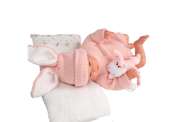 Arias Reborn lėlė kūdikėlis rožiniais rūbeliais, Lucia, 45 cm 15