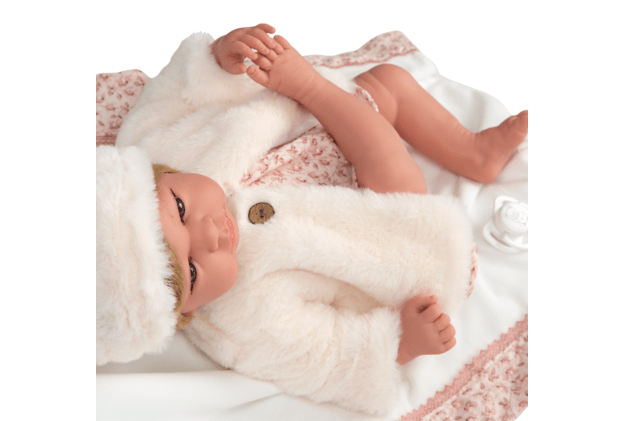 Arias lėlytė kūdikėlis su kailinukais, 40 cm 5