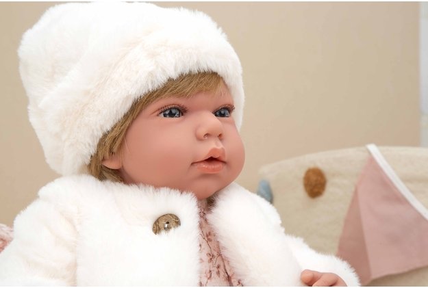 Arias lėlytė kūdikėlis su kailinukais, 40 cm 4