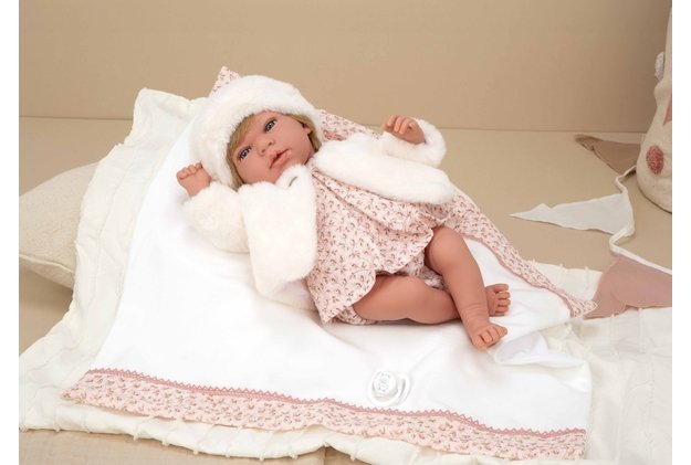 Arias lėlytė kūdikėlis su kailinukais, 40 cm 3