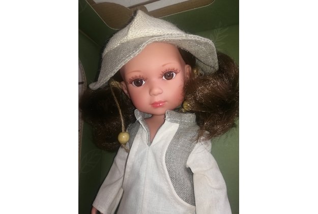 Lėlytė Carole su lininiais rūbeliais, 36 cm 2