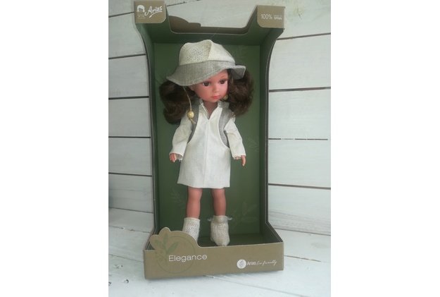 Lėlytė Carole su lininiais rūbeliais, 36 cm 1