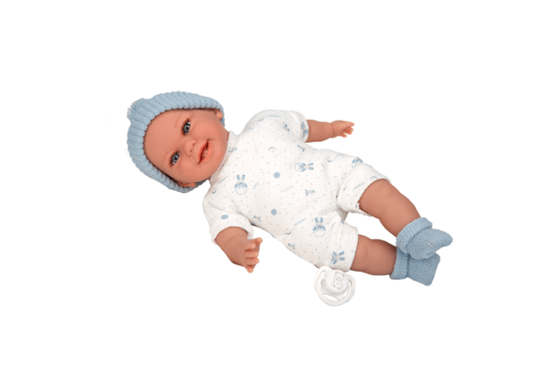 Arias kūdikėlis su garsu, su žydra kepuryte, 34 cm 1