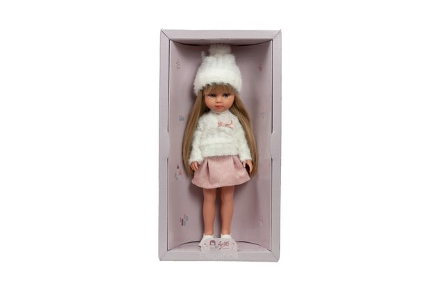 Arias lėlė mergaitė Carlota pūkuotu megztiniu, 36 cm 1